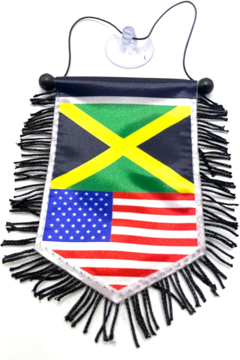 PRK 14 Jamaican American Flag for Car Accessories - Hanging Rearview Mirror Jamaica Flags decoration - Image 1